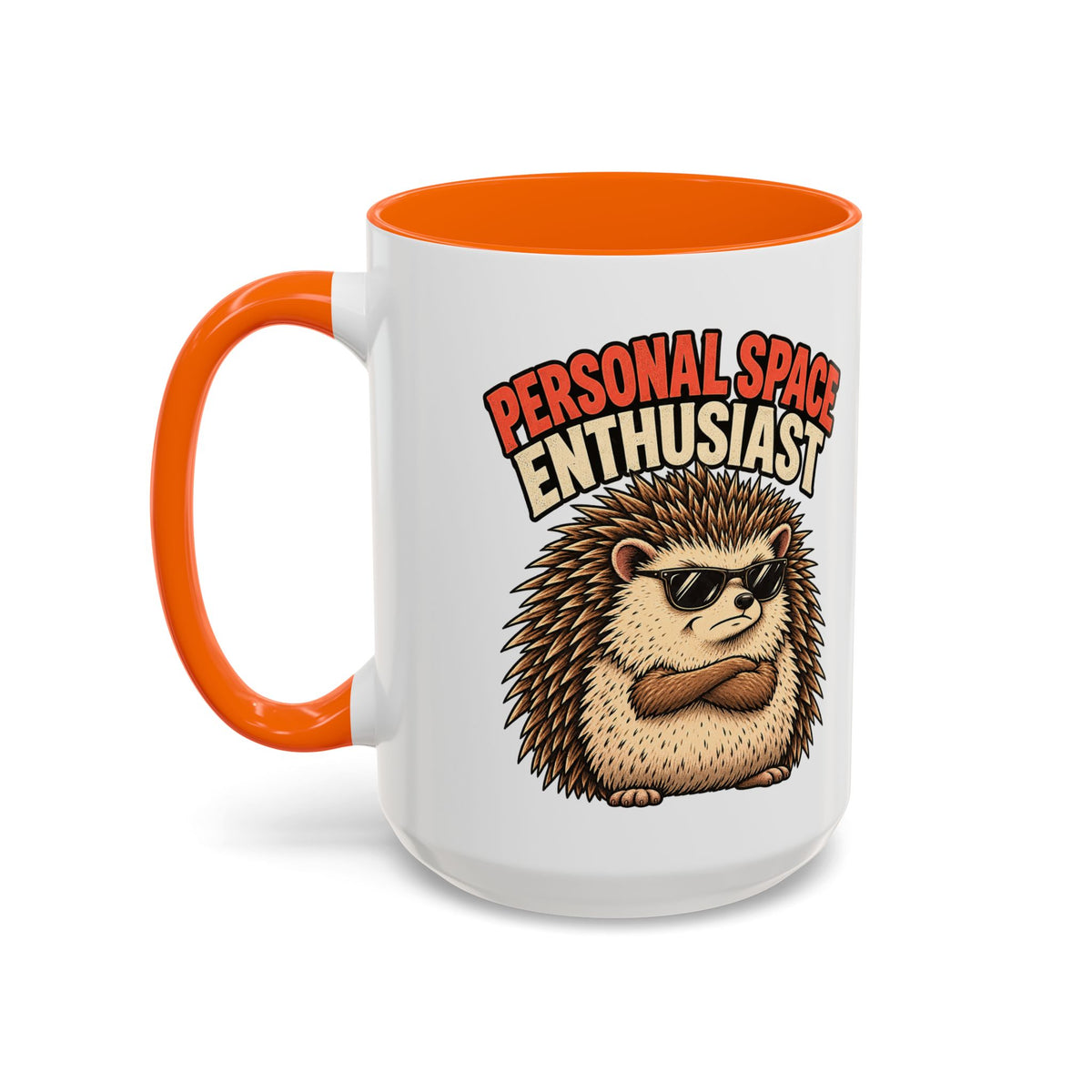 Funny And Witty "Personal Space Enthusiast" Accent Coffee Mug (11, 15oz)