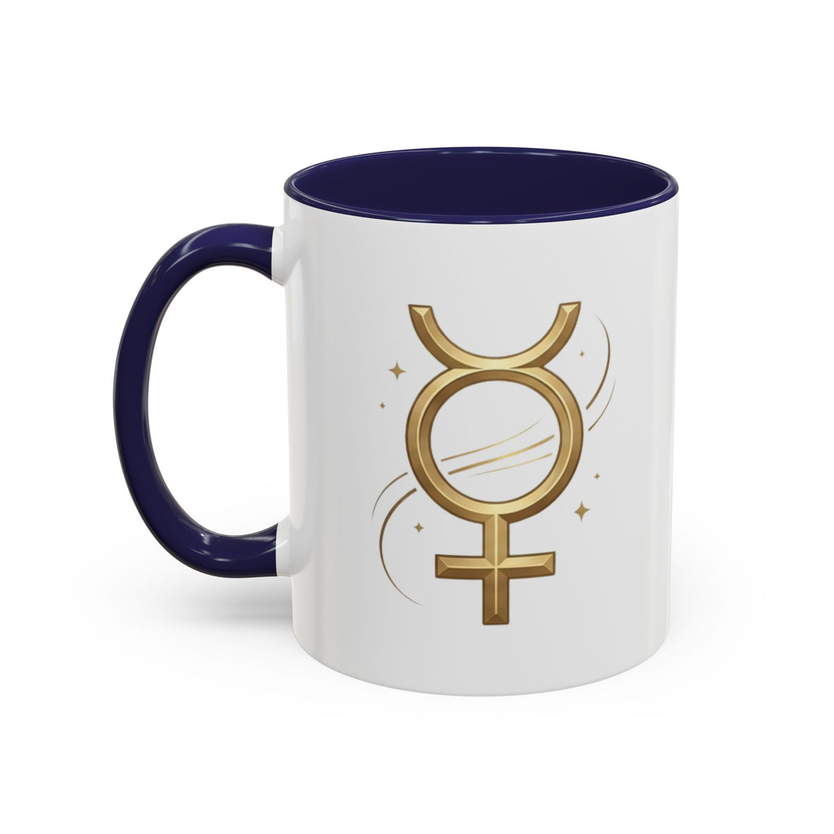 Virgo Zodiac Mercury Mug — Gold Zodiac Astrology Coffee Cup