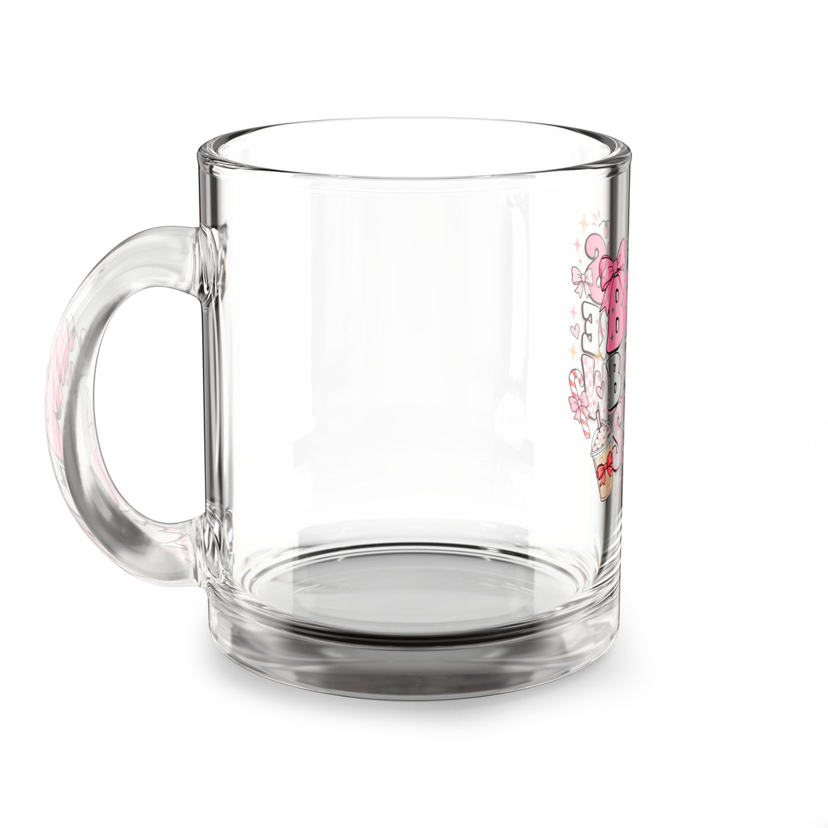 Modern Day Christmas Glass Mug  10oz