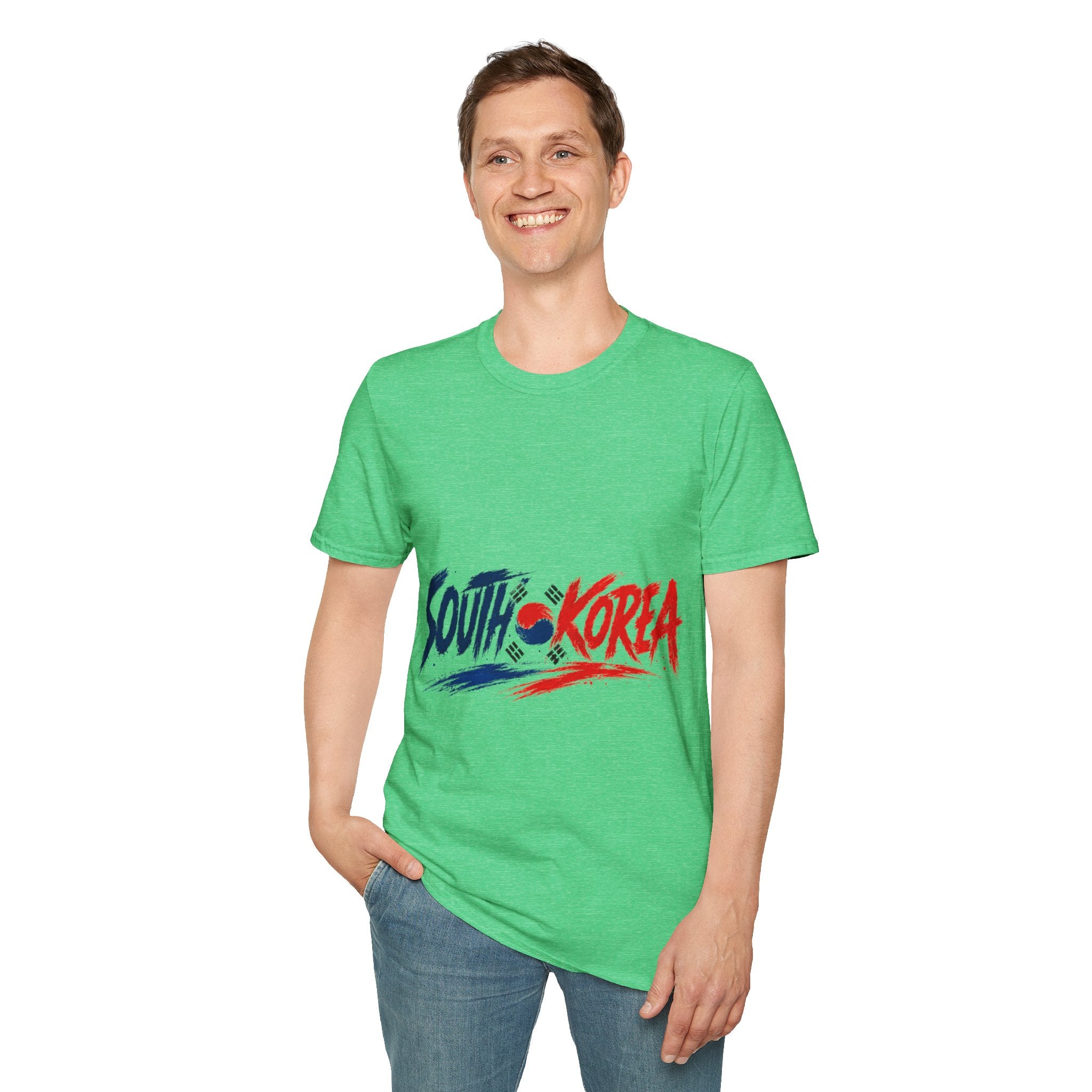 South Korea Flag Brushstroke T-Shirt — Patriotic Korean Travel Tee