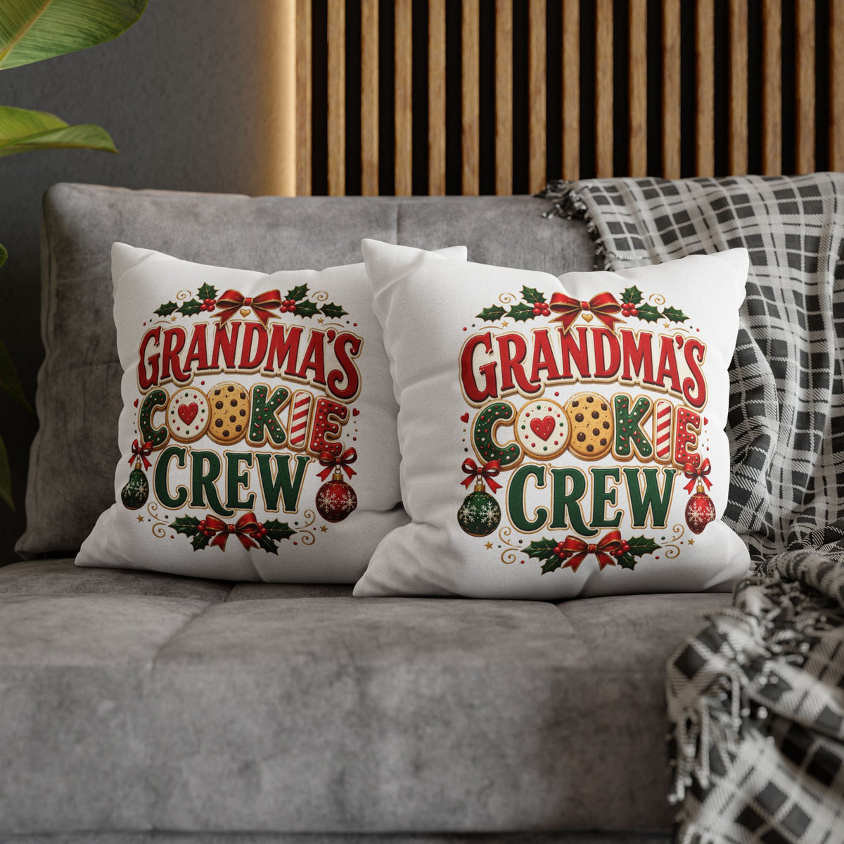 Grandma's Cookie Crew Christmas Pillowcase