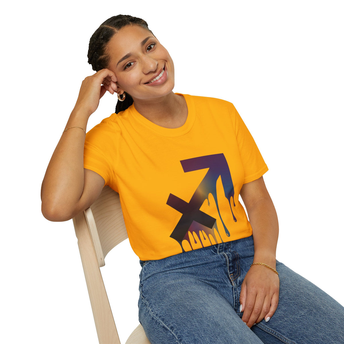 Sagittarius Drip T-Shirt — Gradient Astrological Arrow Tee