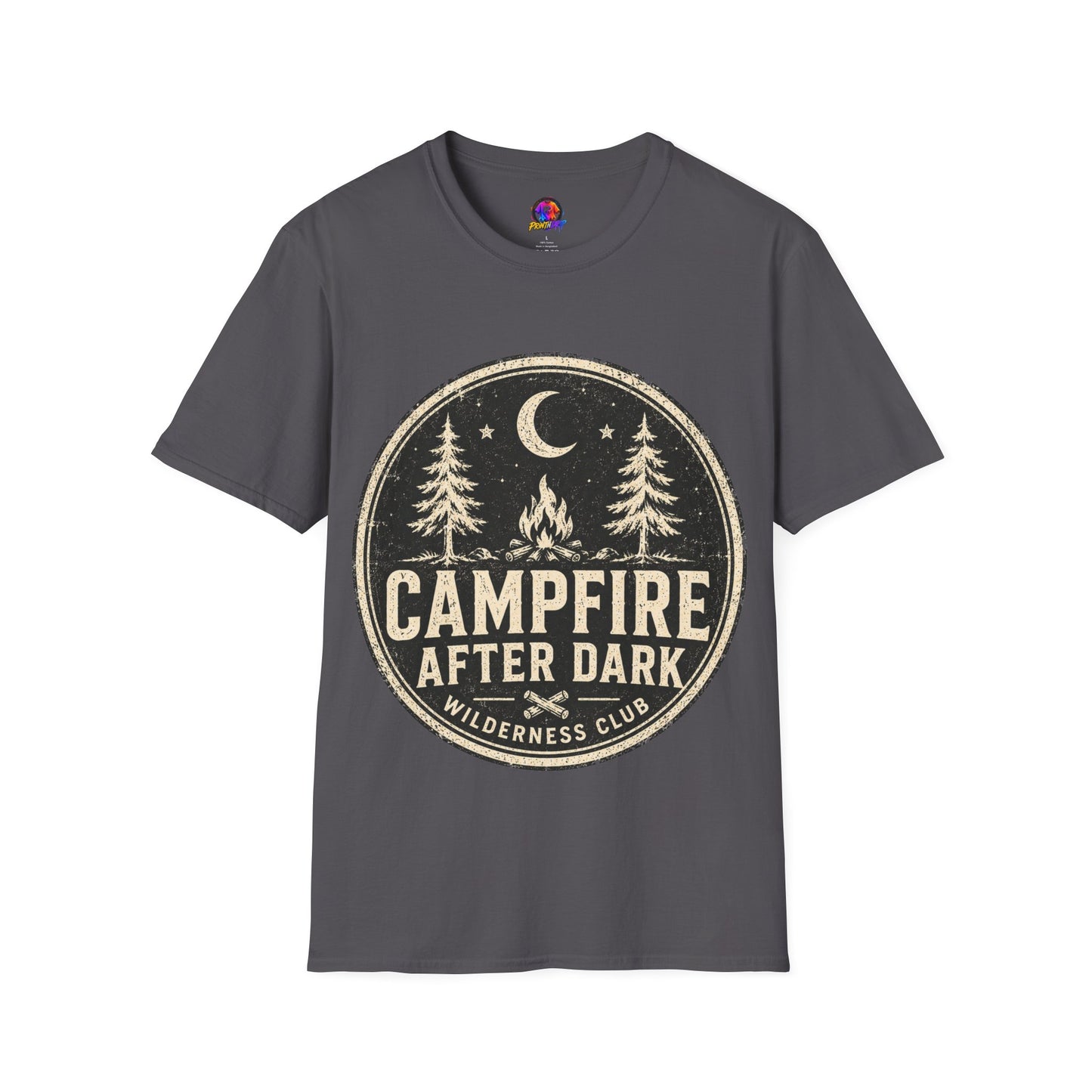 Campfire After Dark Tee — Vintage Wilderness Camping T-Shirt