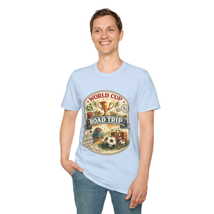 World Cup Road Trip T-Shirt — Vintage Soccer Trophy Design