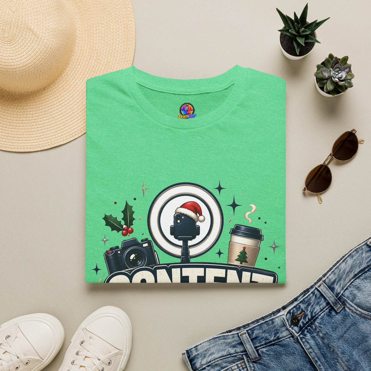 Content Creator Christmas T-Shirt