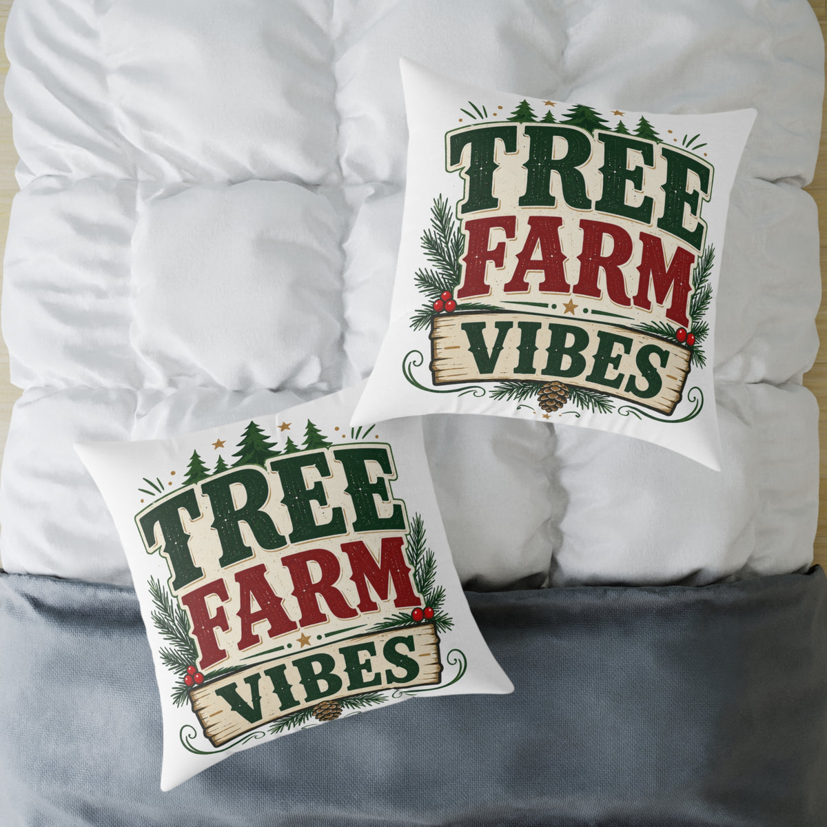 Christmas Tree Farm Vibes Pillow