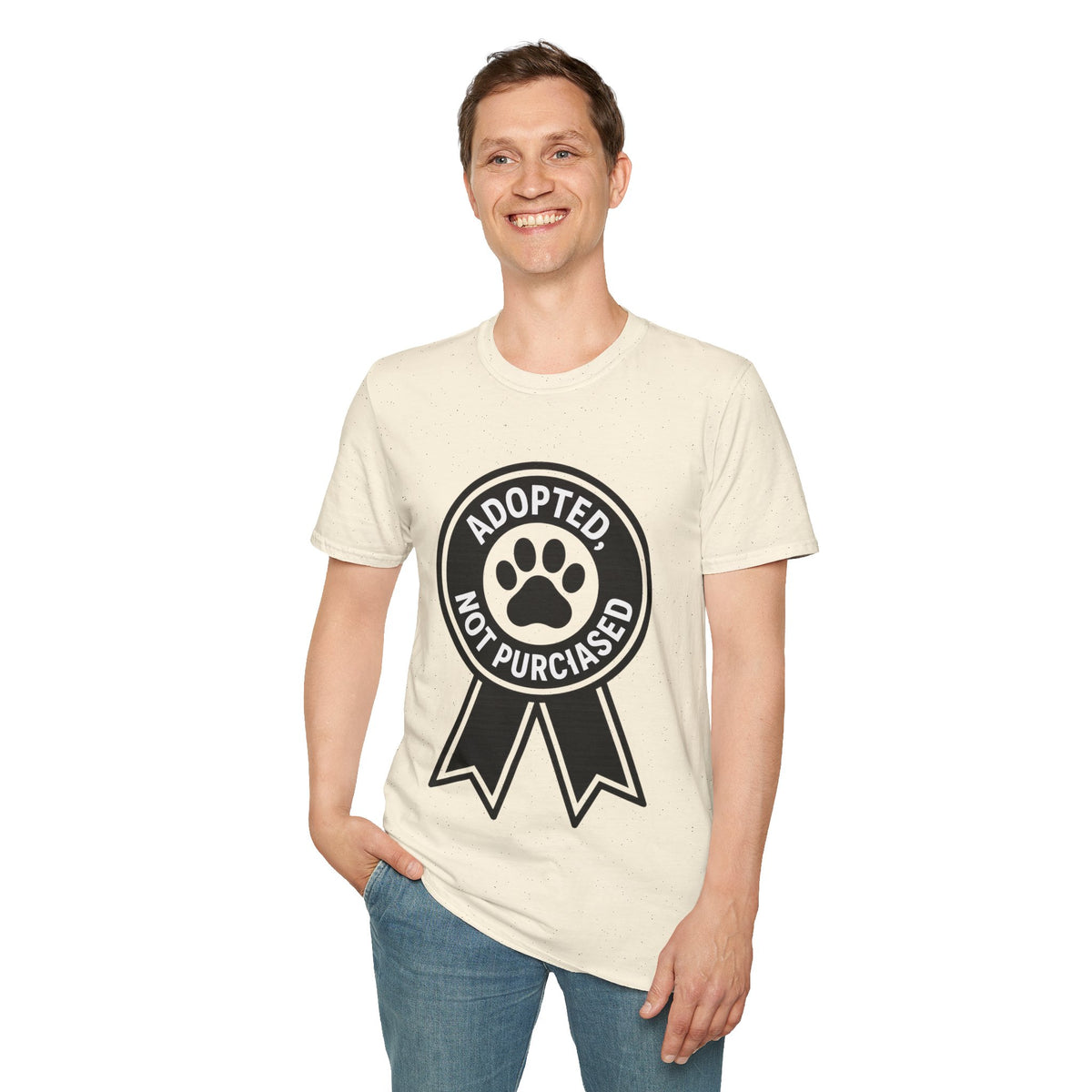 Adopted Not Purchased Graphic T-Shirt — Rescue Pet Awareness Tee - Trending Now - August 2026
