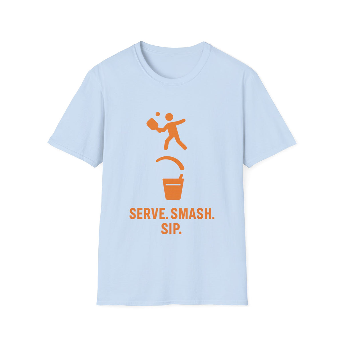 Pickleball Serve Smash Tee — Small Orange Player Graphic - Trending Now - September 2026