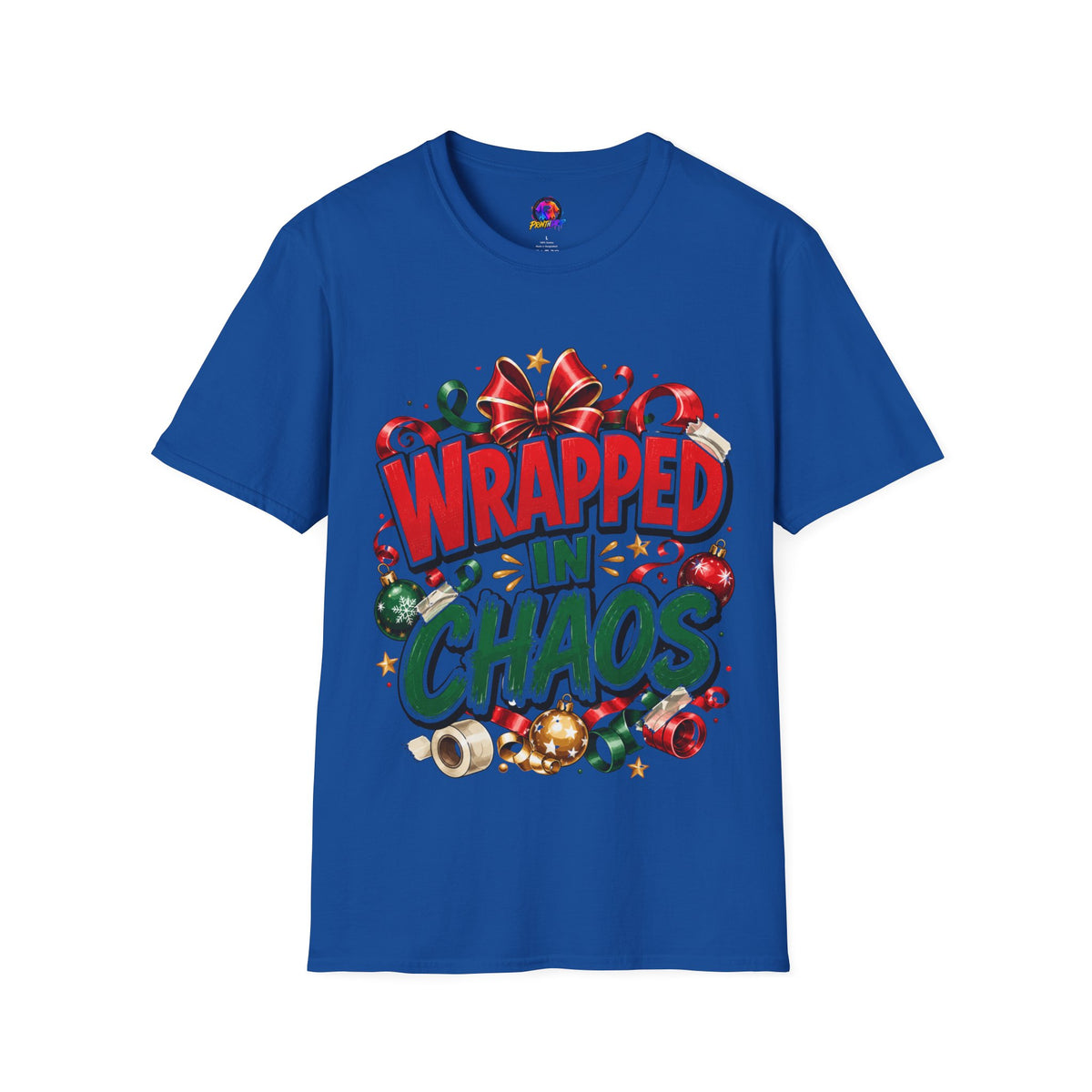 T-Shirt — "Wrapped in Chaos" Holiday Graphic Tee