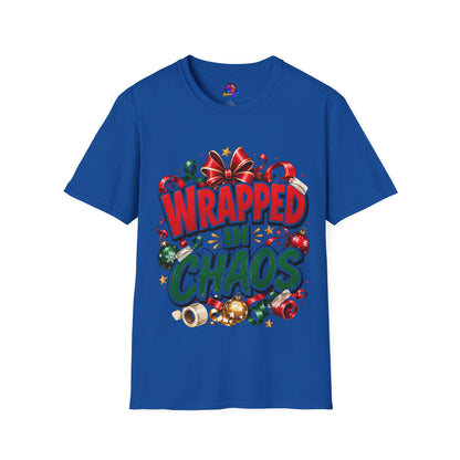 T-Shirt — "Wrapped in Chaos" Holiday Graphic Tee