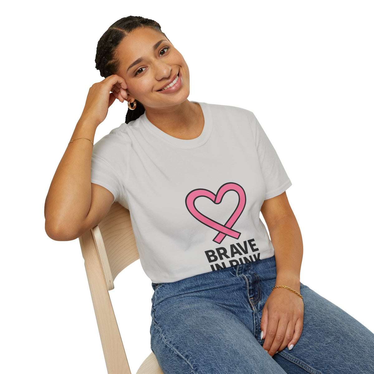 Brave in Pink T-Shirt — Breast Cancer Awareness Heart Tee - Trending Now - October 2026