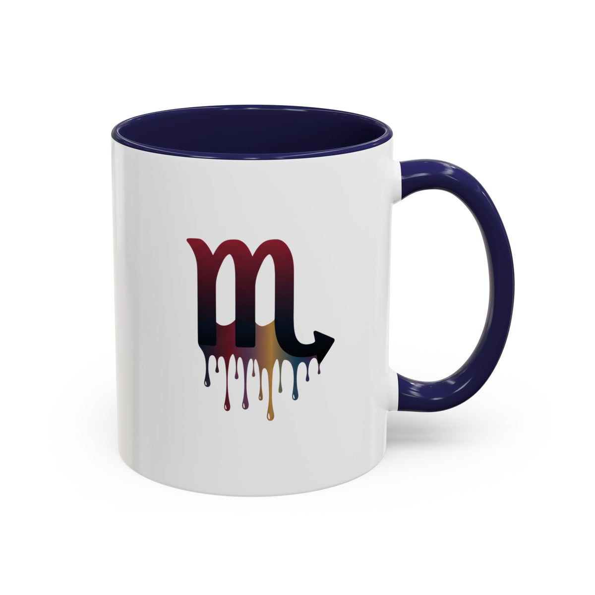 Scorpio Drip Accent Coffee Mug – Zodiac Scorpio Symbol Ceramic Mug