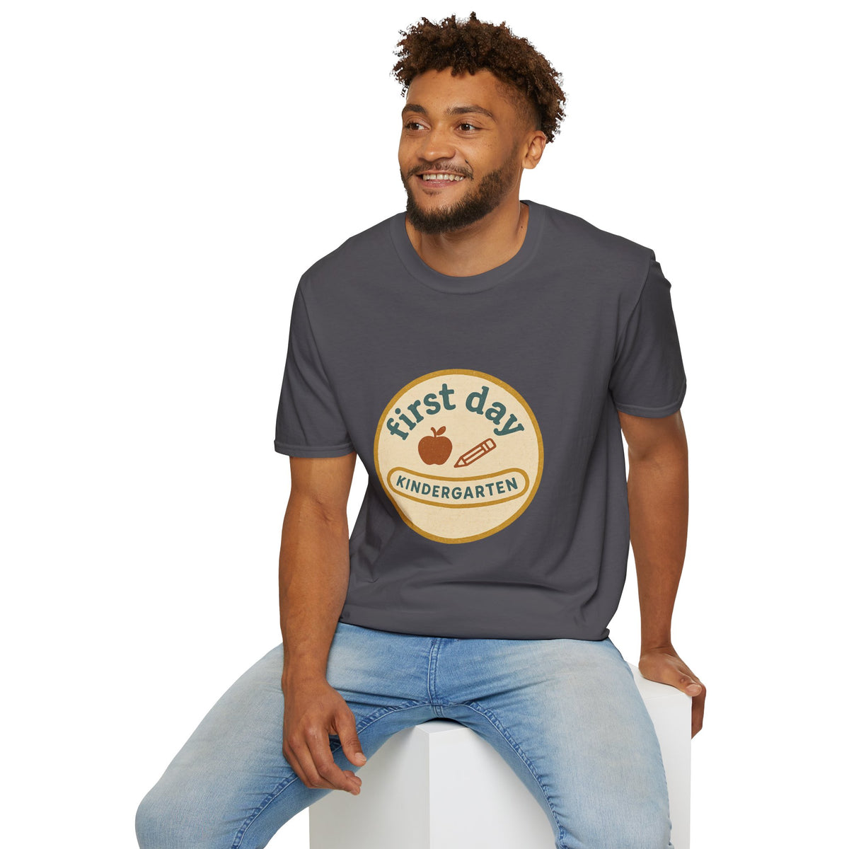 First Day Kindergarten Badge T-Shirt — Cute Back-to-School Tee for Teachers & Parents - Trending Now - August 2026