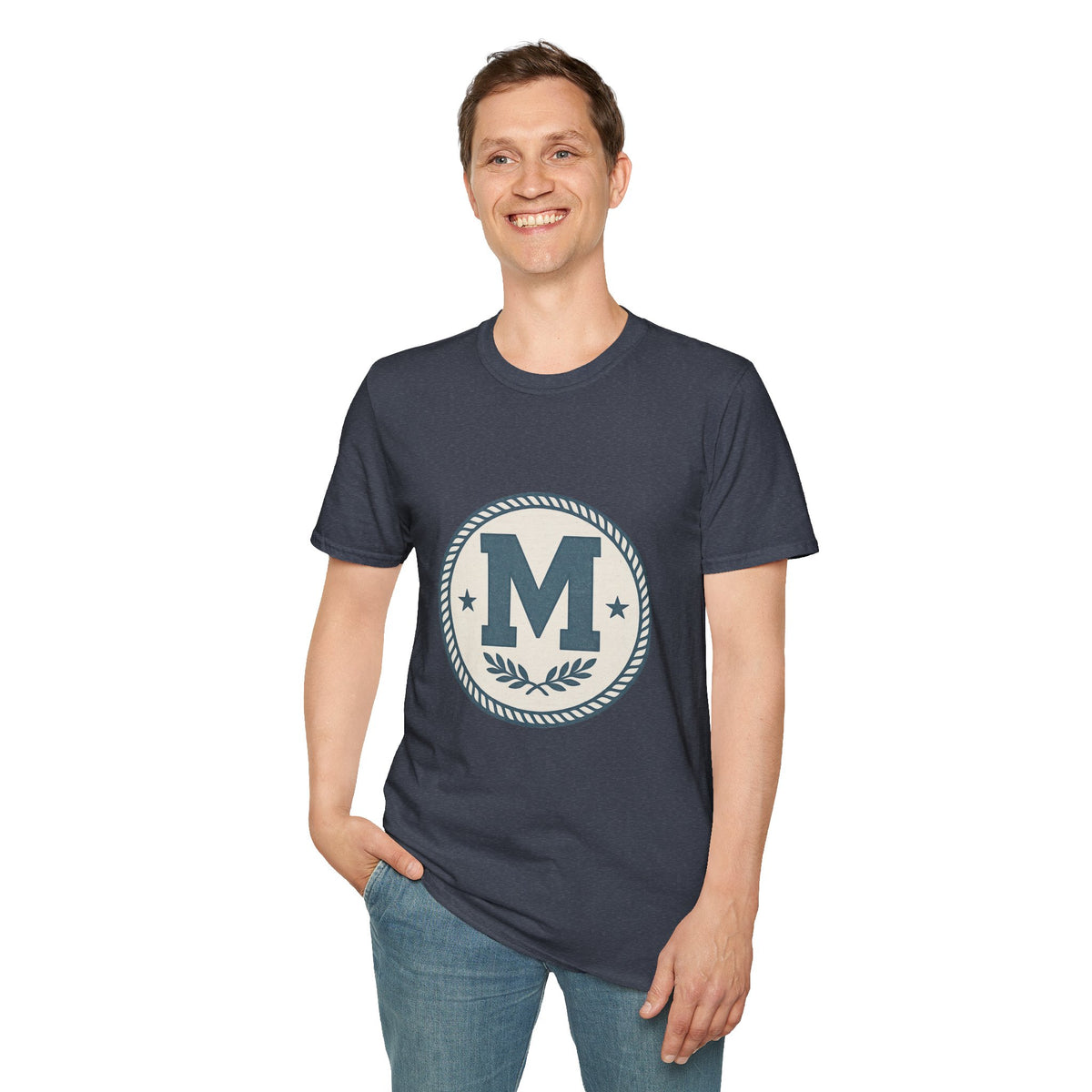 Monogram M Crest T‑Shirt — Vintage Initial Logo Tee - Trending Now - August 2026