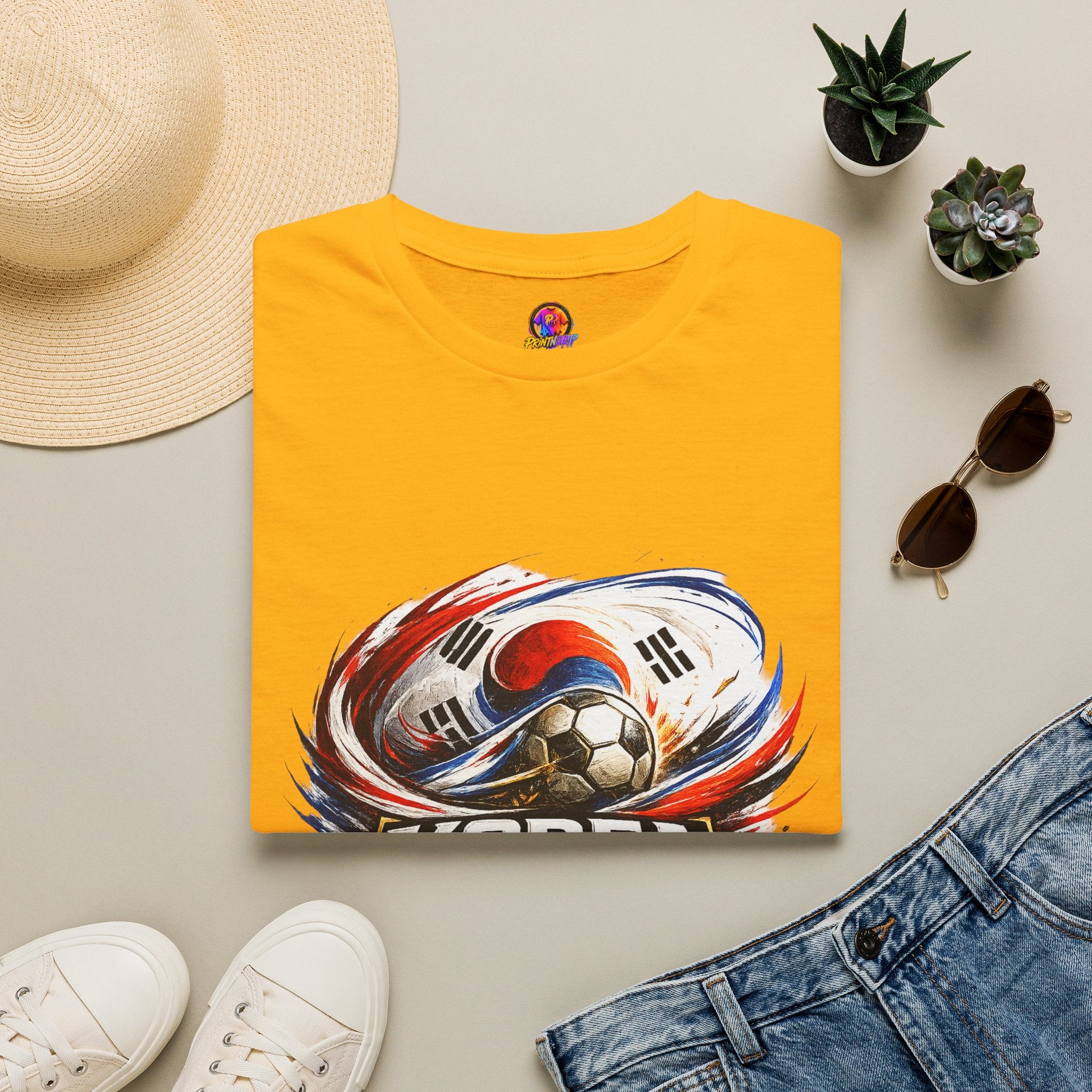 Korea Soccer T‑Shirt — Korea Football Crest Tee