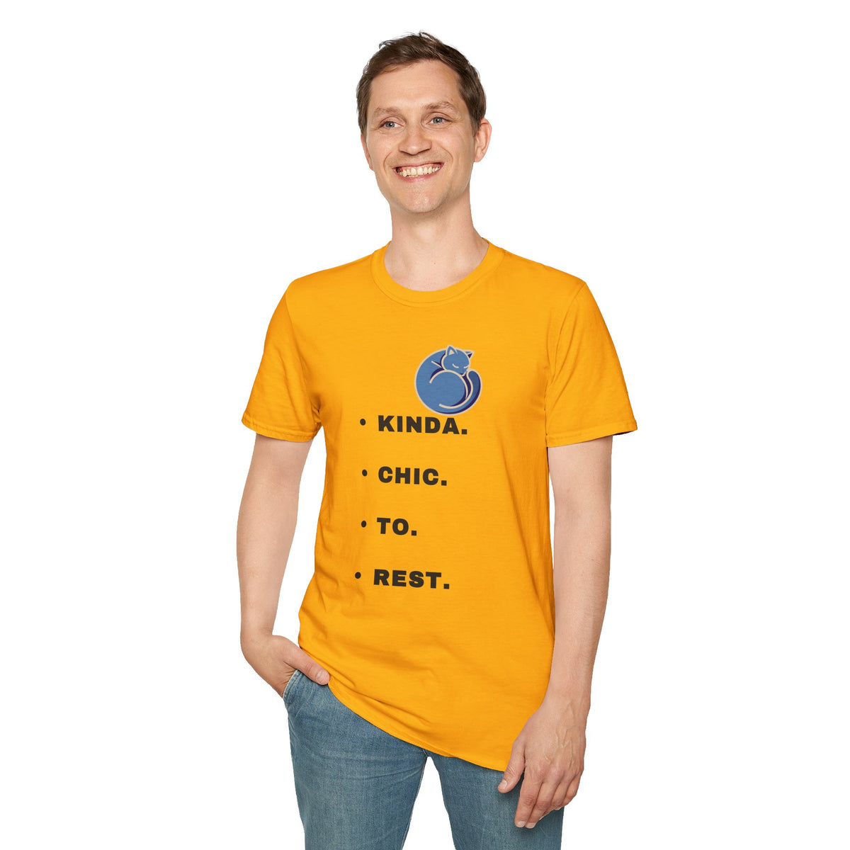 T-Shirt — "Kinda. Chill. To. Rest." Cat Graphic Relaxed Tee - Trending Now - September 2026