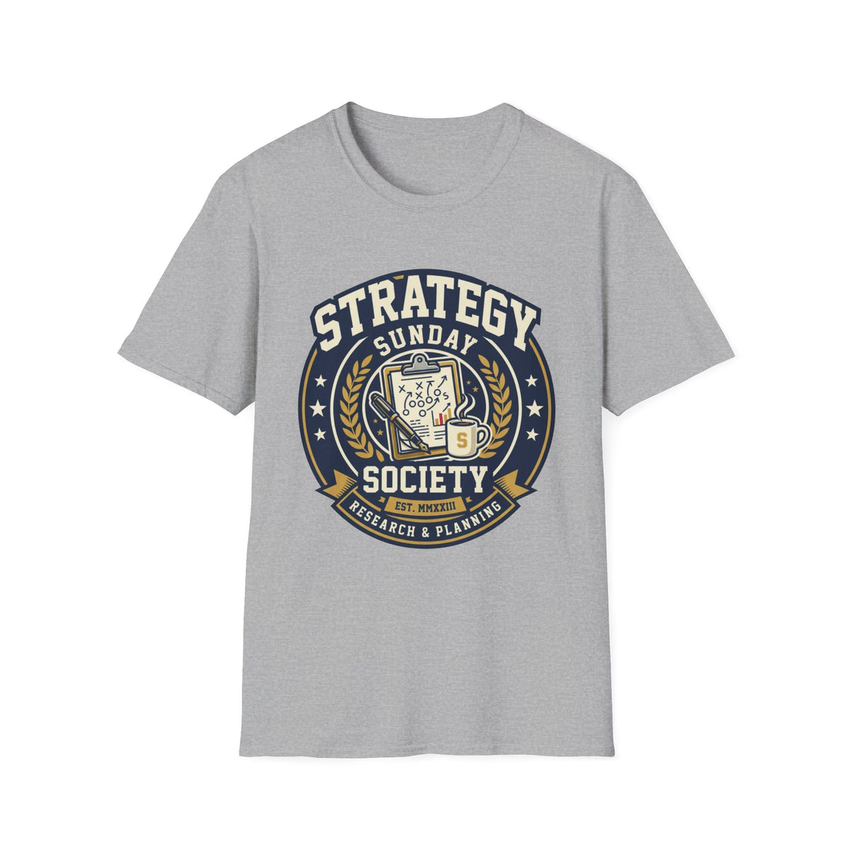 Strategy Society Sunday T‑Shirt — Retro Emblem Gaming / Strategy Club Tee - Trending Now - August 2026