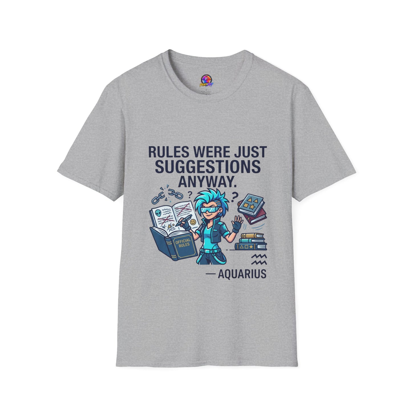Aquarius Zodiac T‑Shirt — "Rules Were Just Suggestions Anyway" Graphic Tee