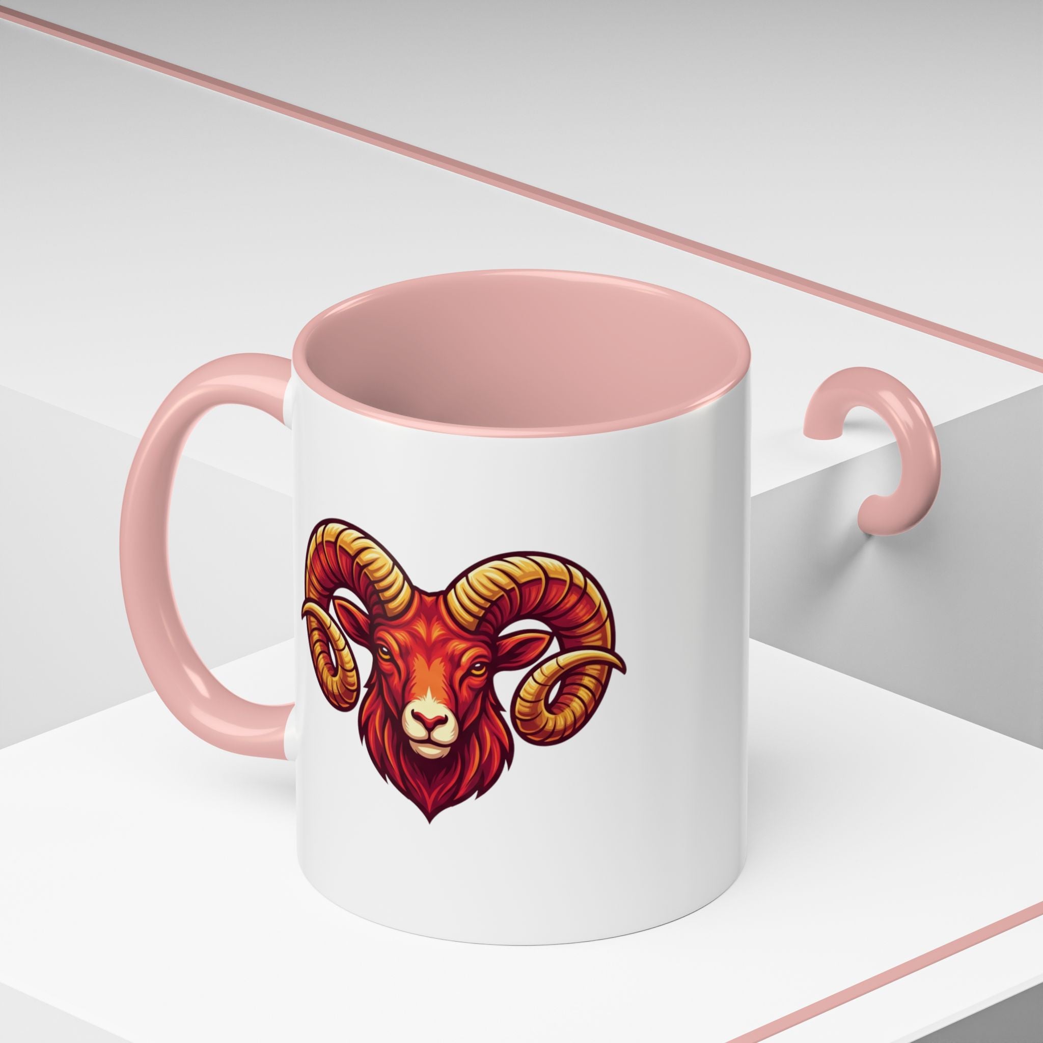 Aries Ram Accent Coffee Mug — Zodiac Goat Horoscope Gift