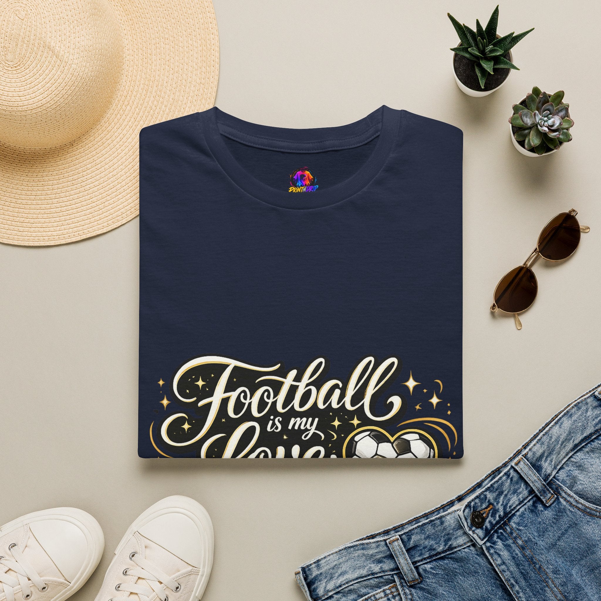 Women's/Unisex Soccer Fan Shirt Football Is My Love Language Tee —