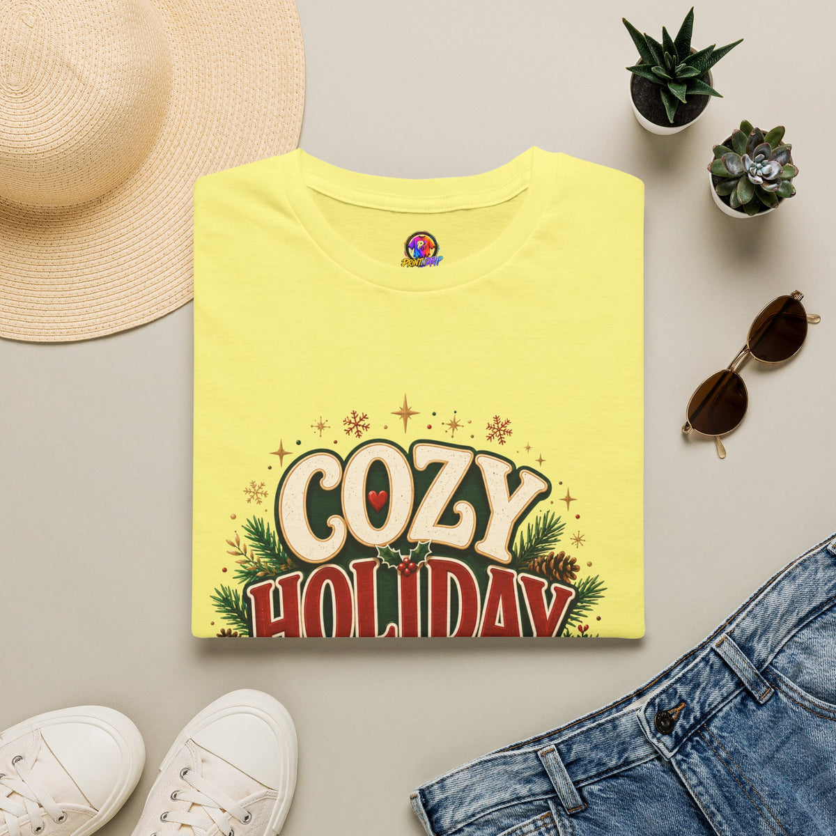 Cozy Holiday Club T-Shirt — Festive Christmas Cozy Cocoa Graphic Tee