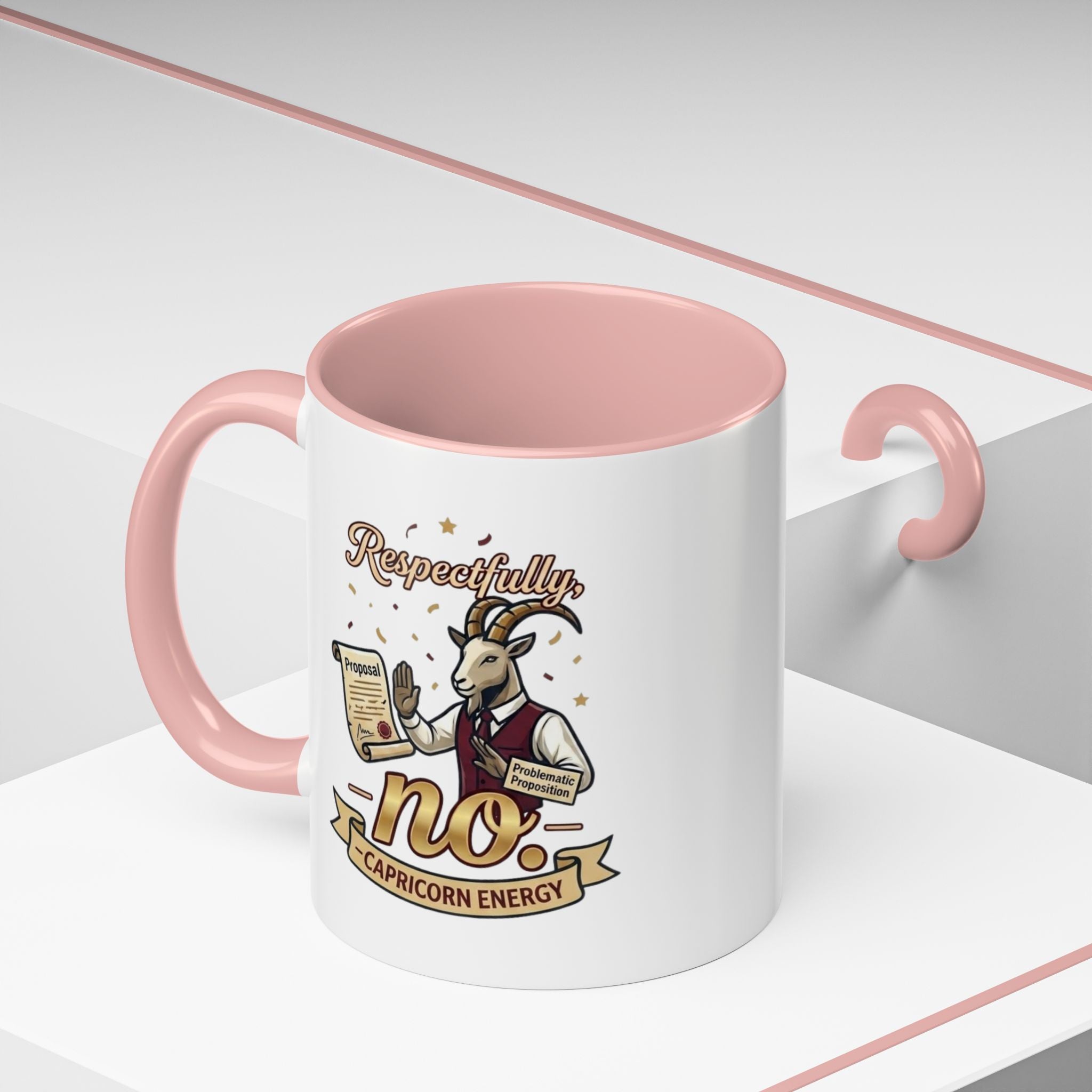 Respectfully No Capricorn Energy Coffee Mug — Zodiac Goat Astrology Gift (11/15oz)