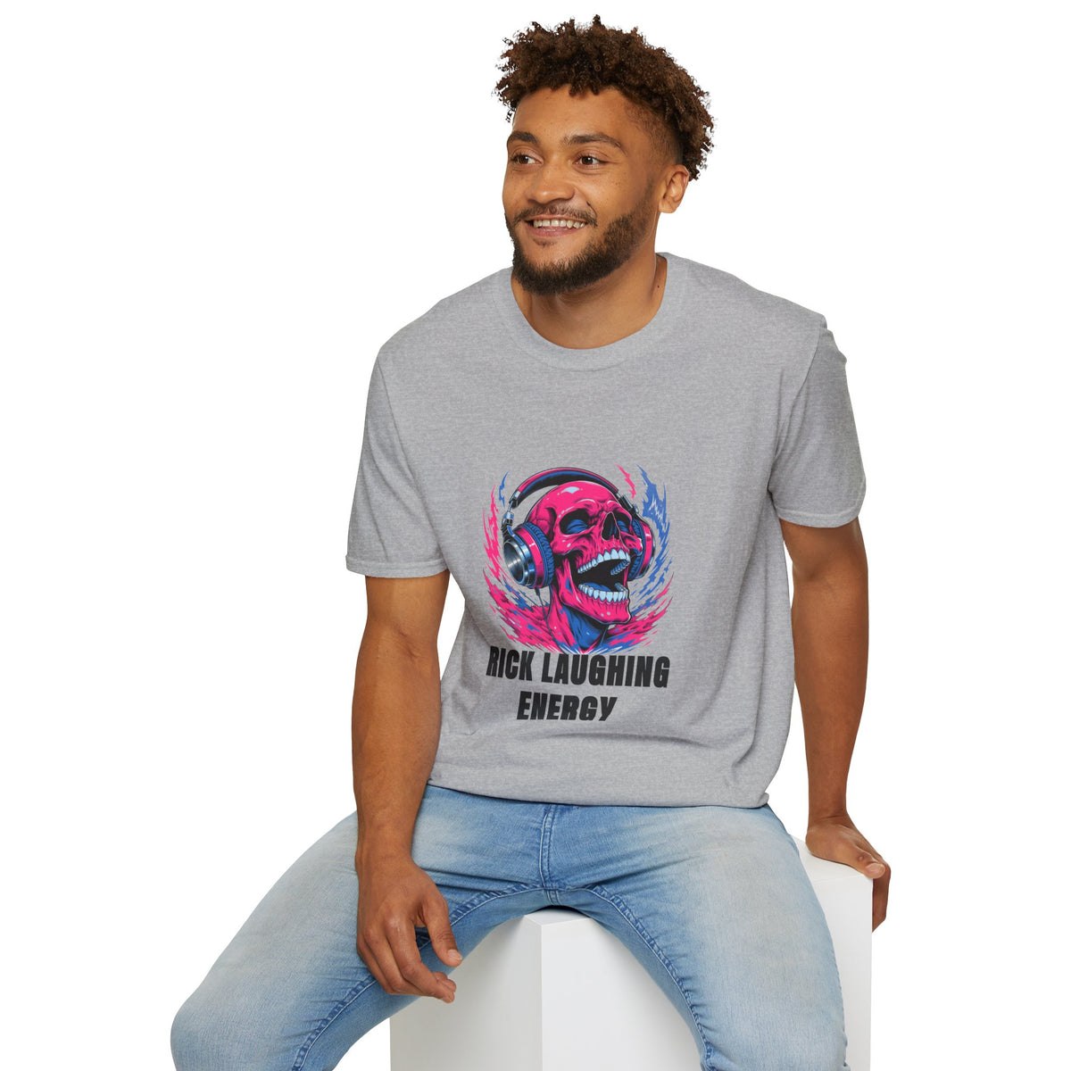 Skull Headphones T-Shirt — "Rich Laughing Energy" Graphic Tee - Trending Now - August 2026