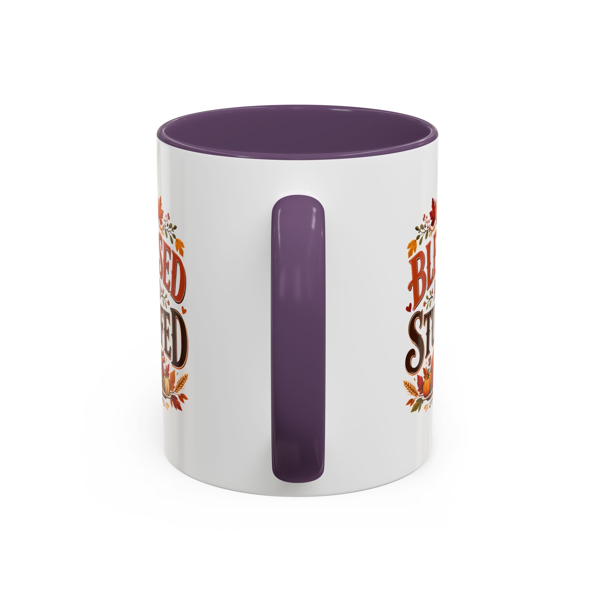 Thanksgiving Mug Blessed and Stuffed Coffee Mug — Thanksgiving Fall Ceramic Accent Mug