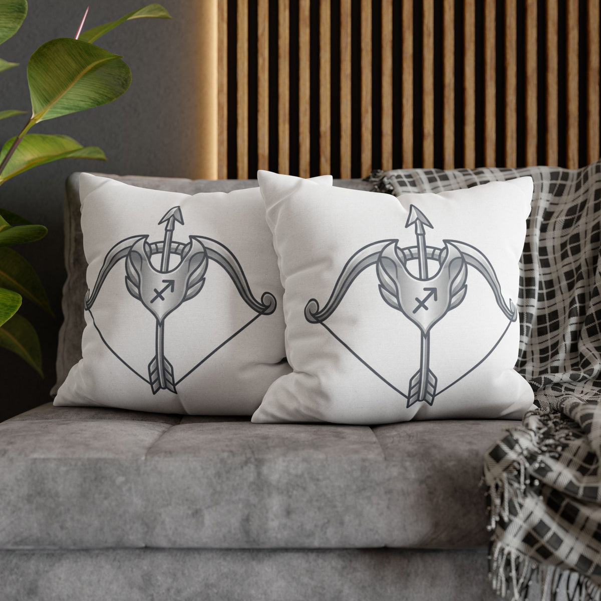 Sagittarius Bow Zodiac Pillowcase — Astrology Throw Pillow Cover