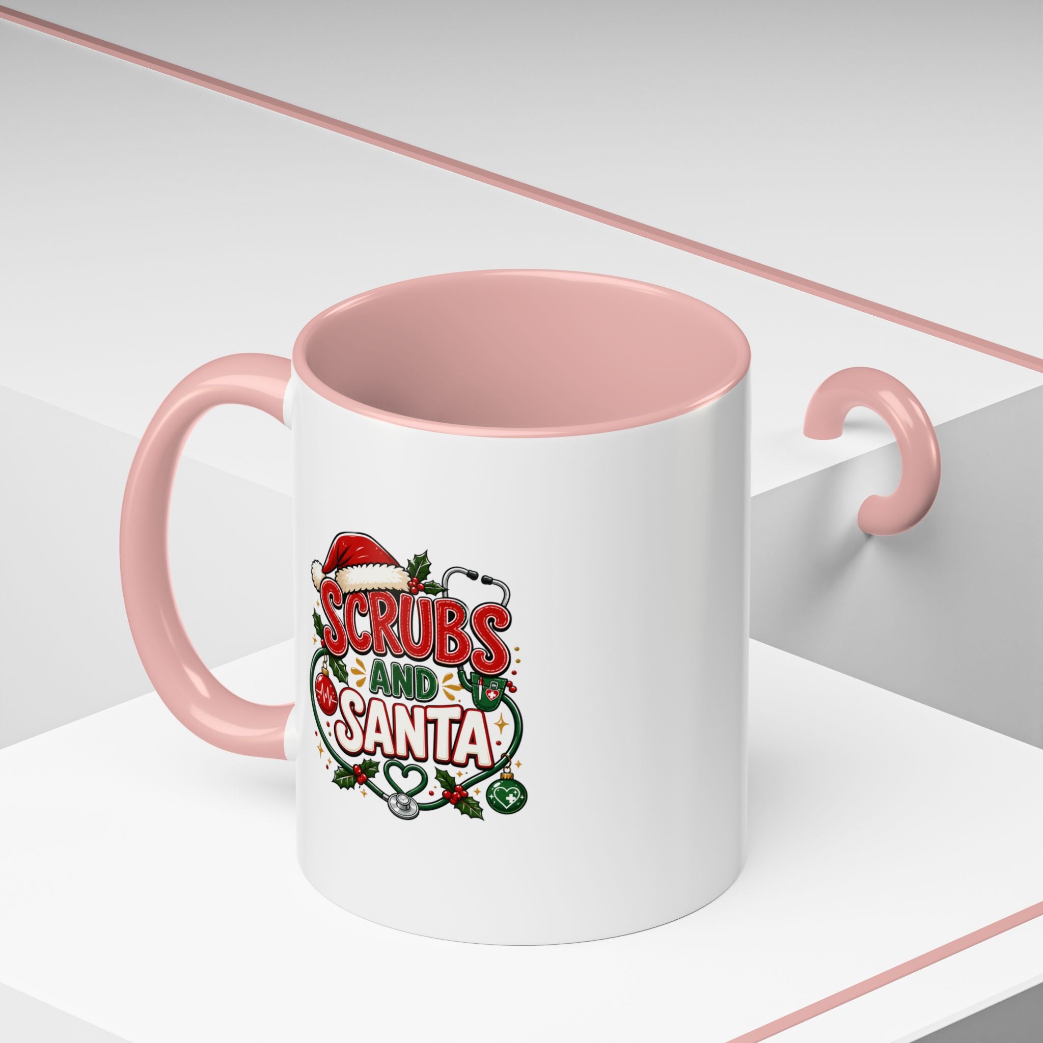 Coffee Mug — "Scrubs and Santa" Christmas Nurse Mug
