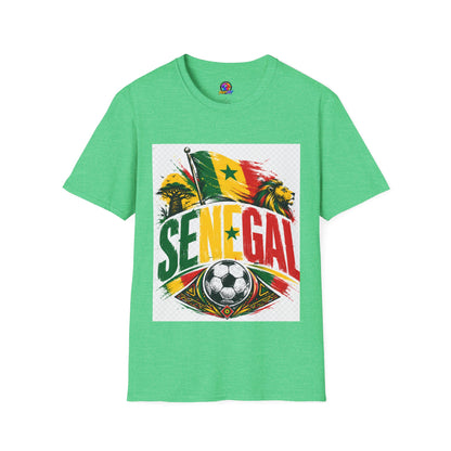 Senegal Flag Soccer T-Shirt — Lion & Football Pride Tee