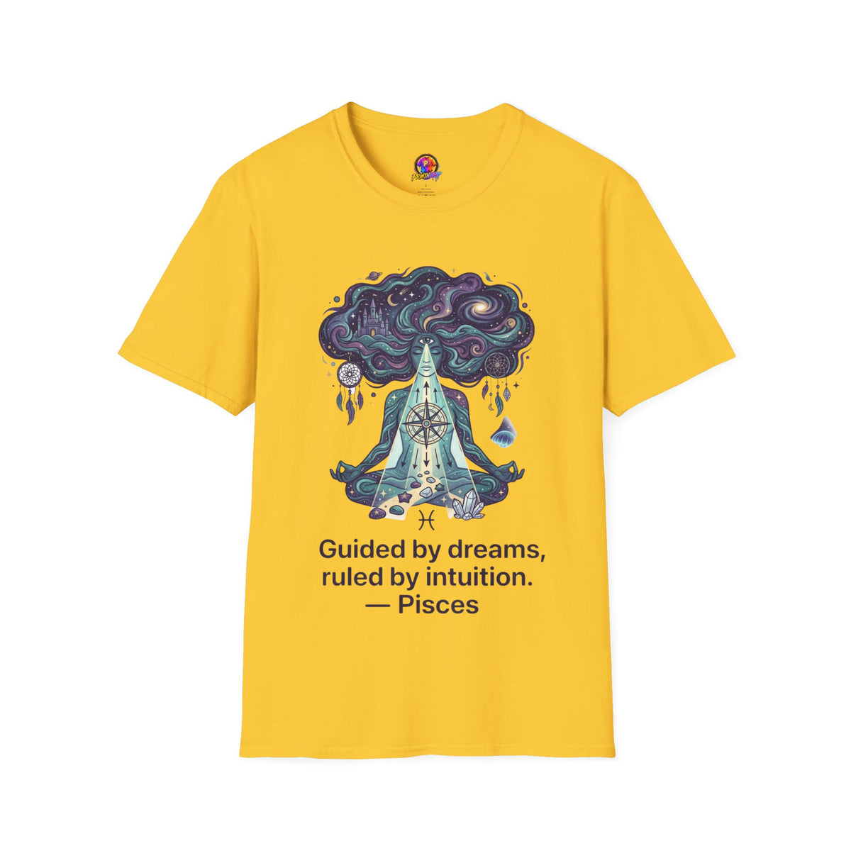 Pisces Zodiac Meditative Pisces T‑Shirt — 'Guided by dreams, ruled by intuition' Zodiac Tee
