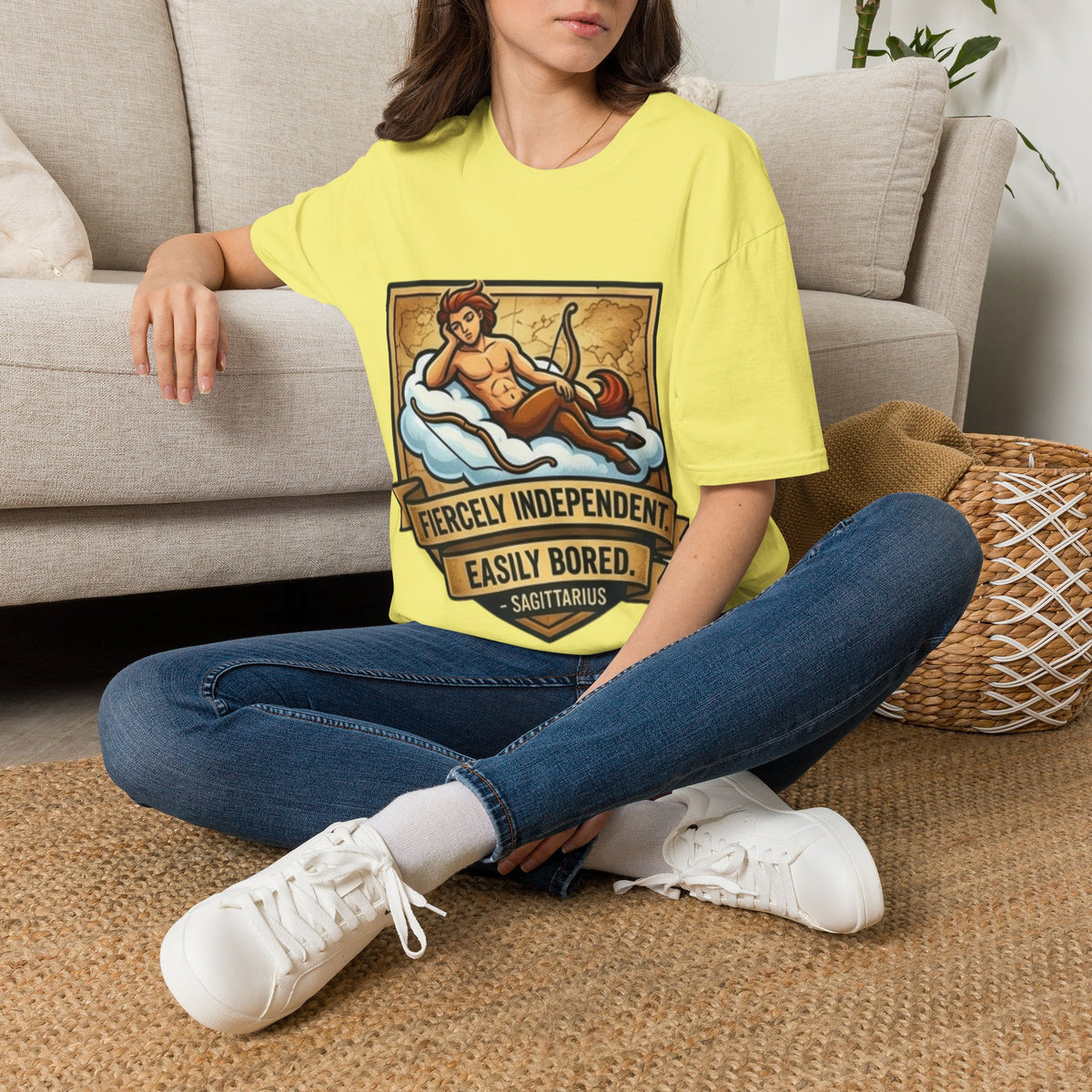 Sagittarius Zodiac T‑Shirt — Fiercely Independent, Easily Bored Astrology Tee
