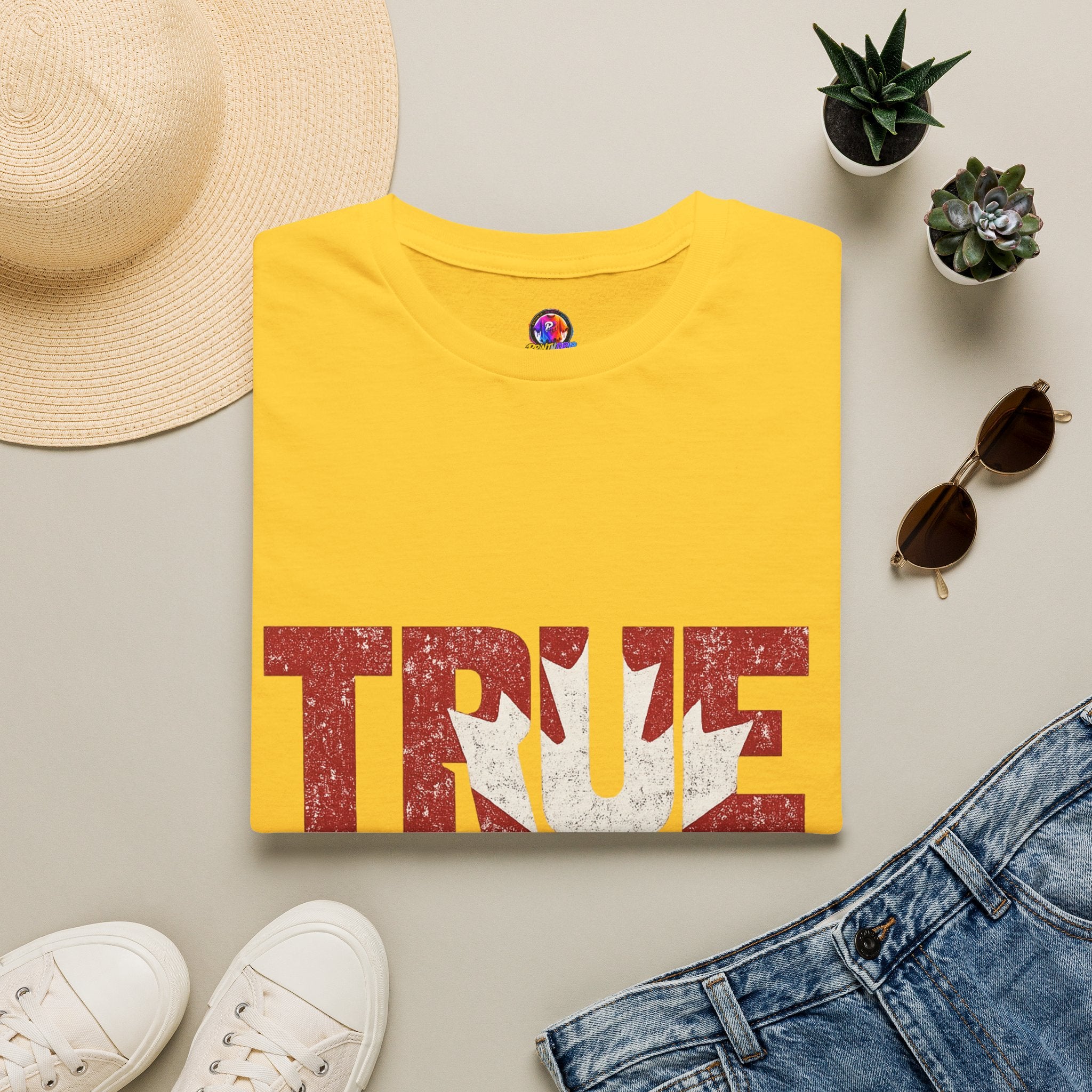 Canada True North Football T-Shirt — Vintage Canadian Leafs Sports Tee