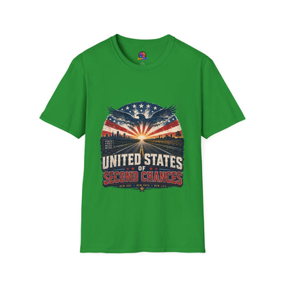 Patriotic Eagle T-Shirt — United States Skyline Vintage Flag Design