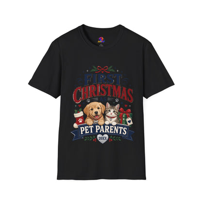 T-Shirt — "First Christmas as Pet Parents" Holiday Tee