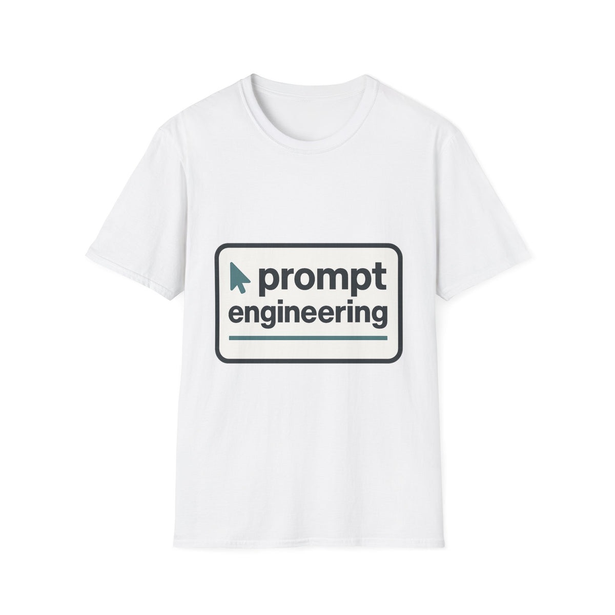 "Prompt Engineering" Minimalist Spark Icon Graphic Tee - Tech Coder AI White T-Shirt - Trending Now - September 2026