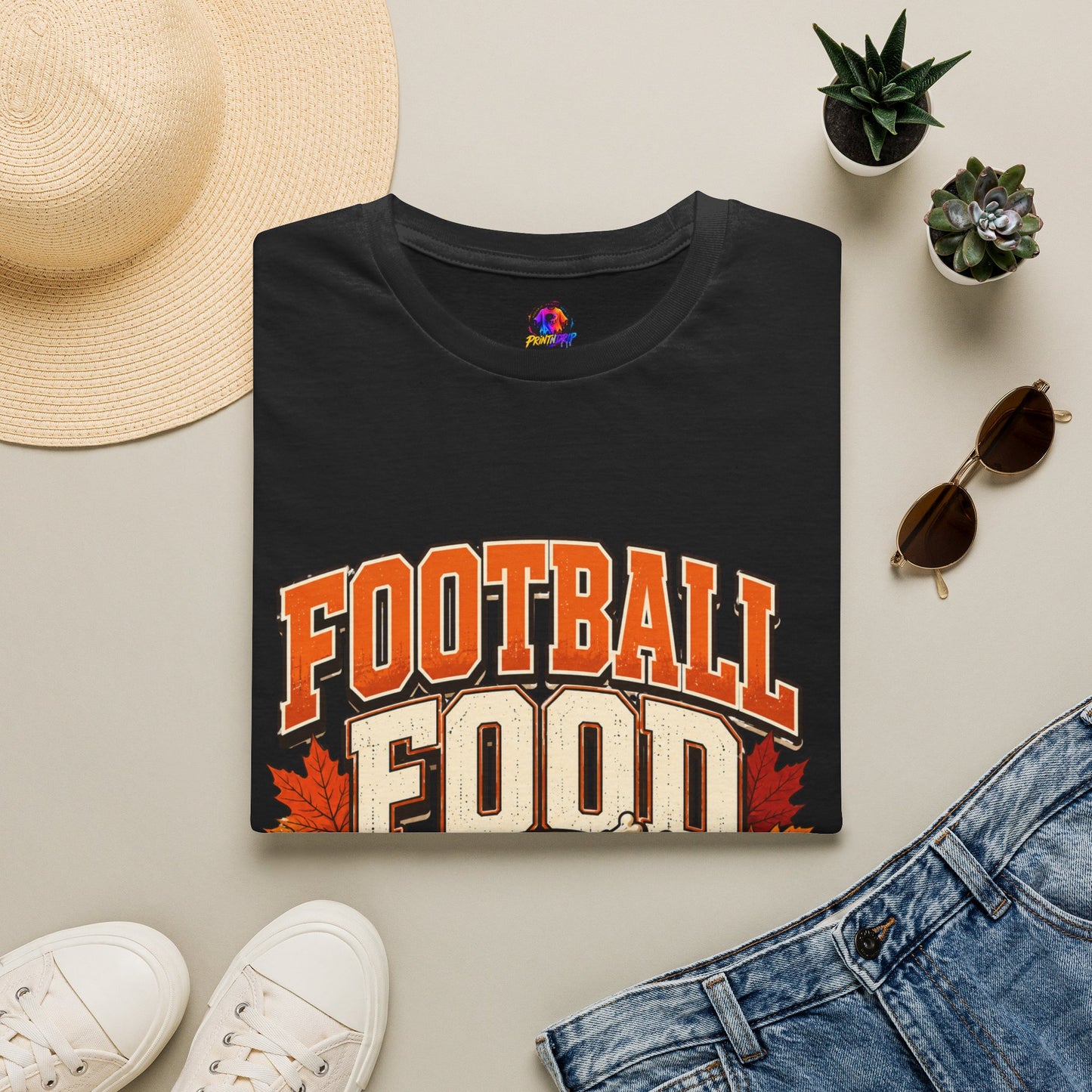 Football Food Family T-Shirt — Thanksgiving Tailgate Tee for Fans