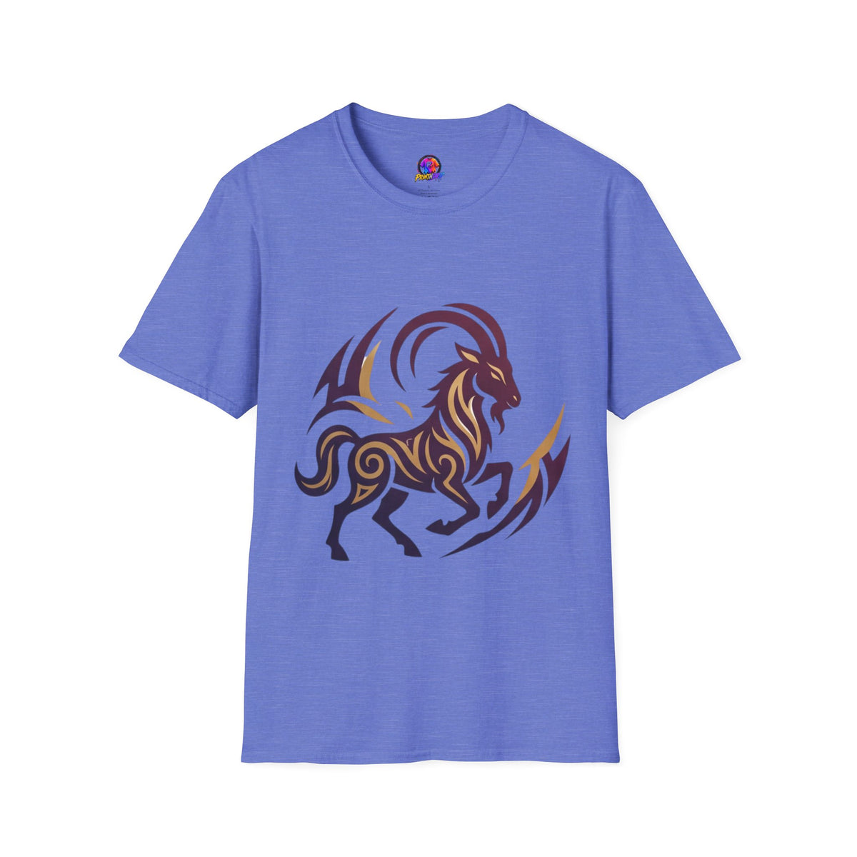 Capricorn Goat Tribal Graphic T-Shirt — Bold Goat Illustration Tee