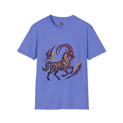Goat Tribal Graphic T-Shirt — Bold Goat Illustration Tee