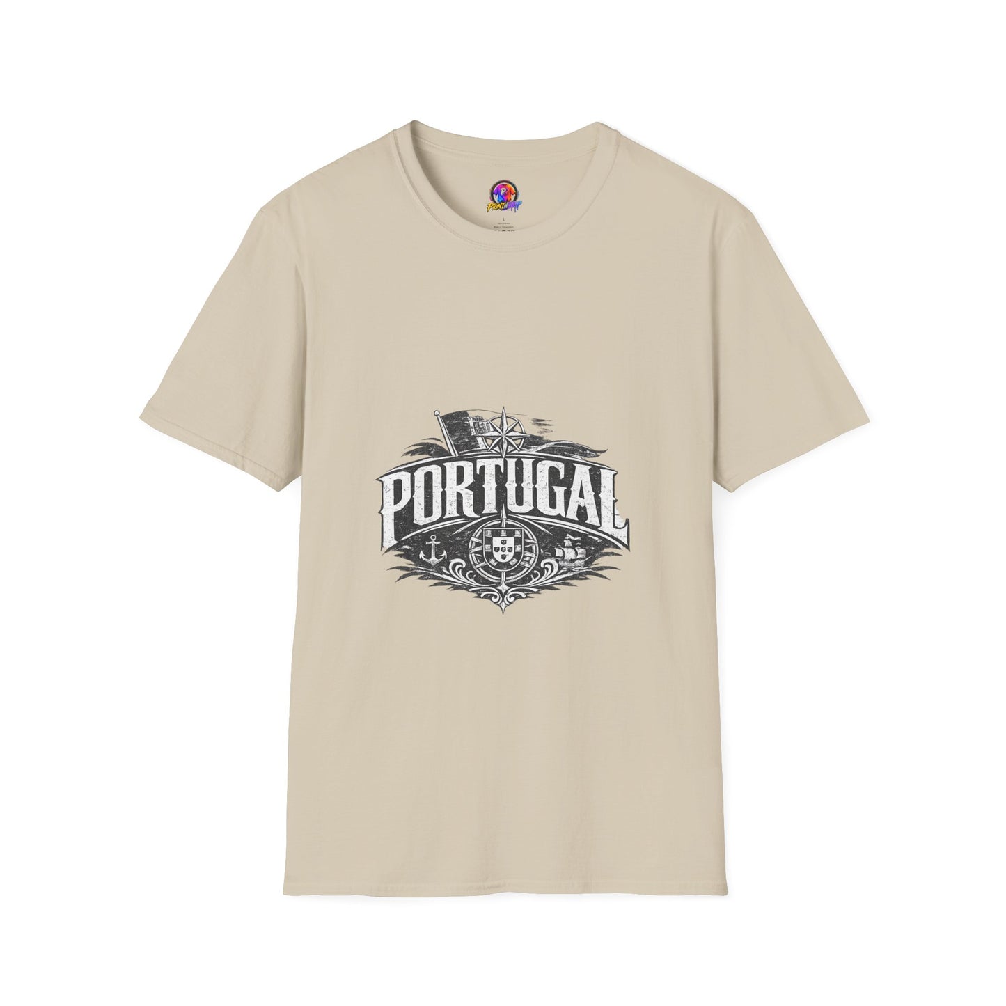 Portugal Vintage Compass T-Shirt — Nautical Travel Souvenir