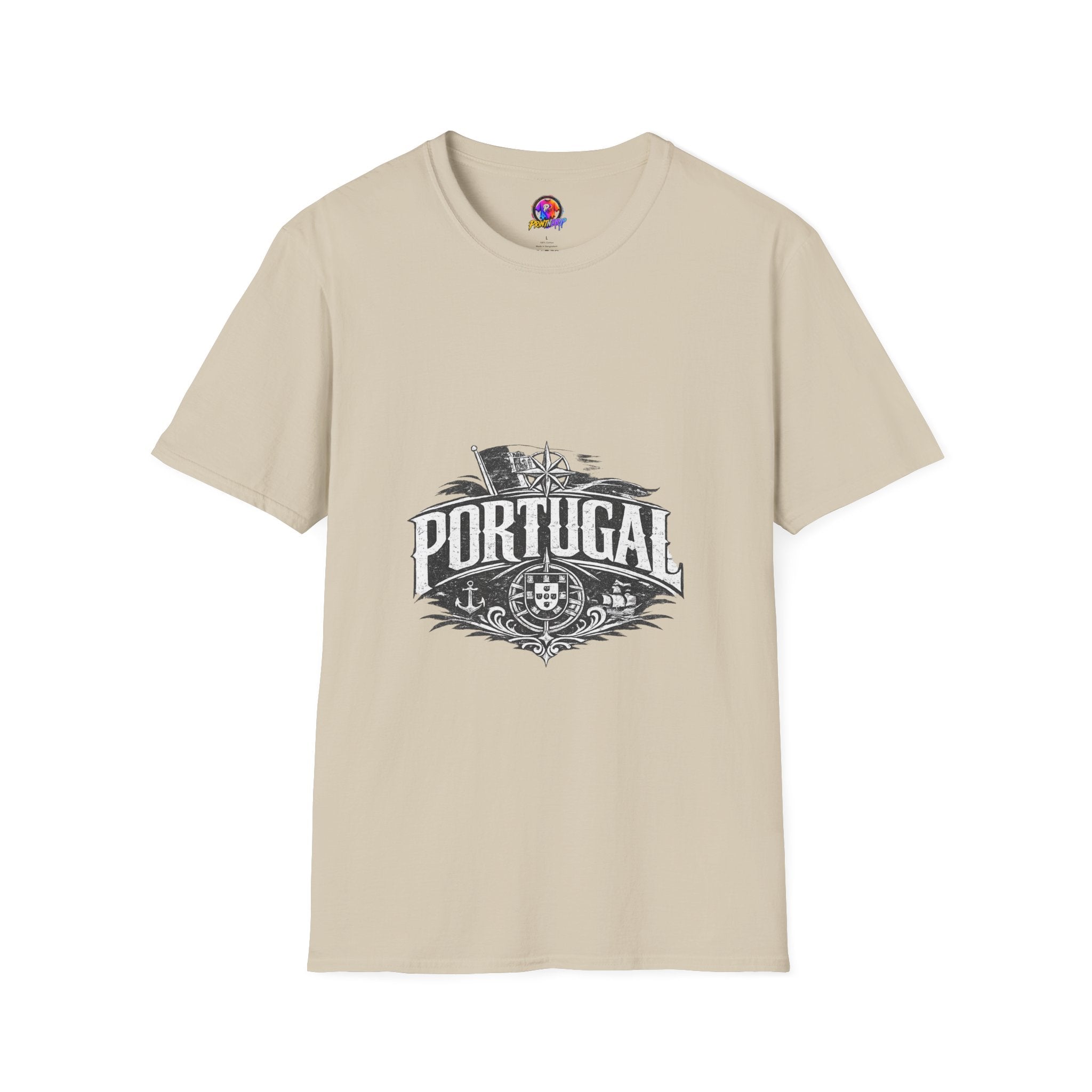 Portugal Vintage Compass T-Shirt — Nautical Travel Souvenir