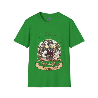 Capricorn Zodiac T-Shirt — "My Standards Are High" Astrology Tee