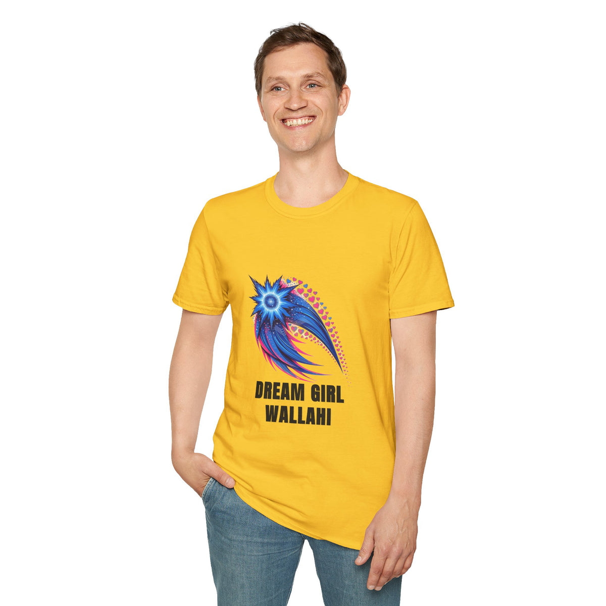 Dream Girl T-Shirt — Blue Starburst Heart Graphic ("Dream Girl Wallah") - Trending Now - August 2026
