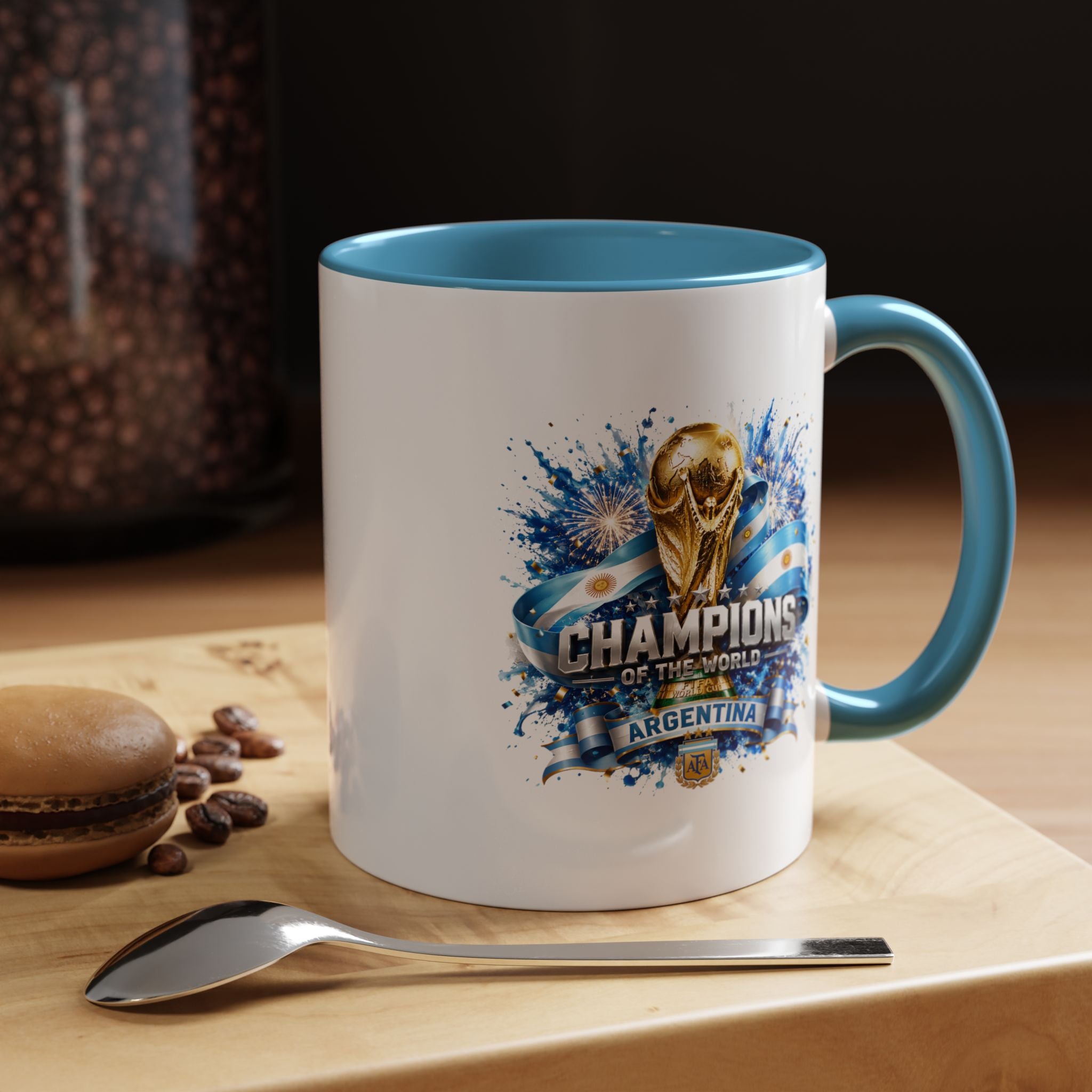 Argentina World Cup Champions Coffee Mug — 'Champions of the World' Accent Mug