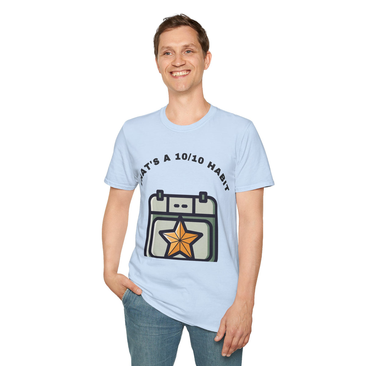 T-Shirt — "That's a 10/10 Habit" Star Patch Graphic Tee - Trending Now - September 2026
