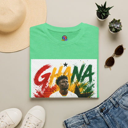 Ghana Football Player Graphic T-Shirt — Ghana Colors & Kudus Print