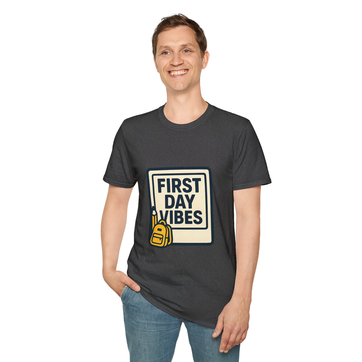 First Day Vibes T-Shirt — 'First Day' Retro Badge Tee - Trending Now - September 2026