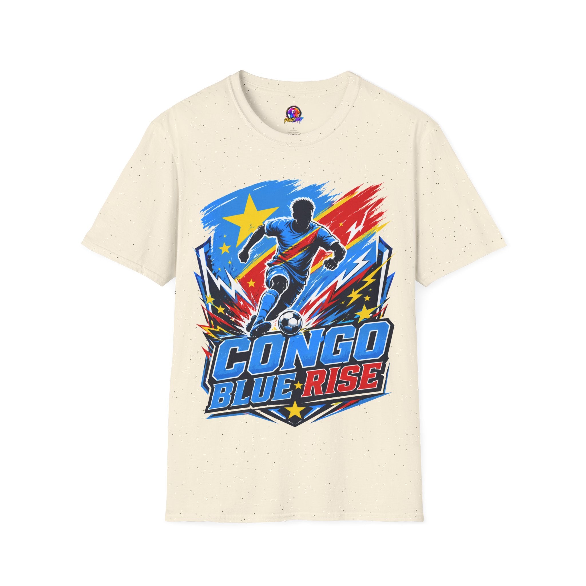 Congo Soccer T-Shirt — Congo Blue Rise Football Fan Tee