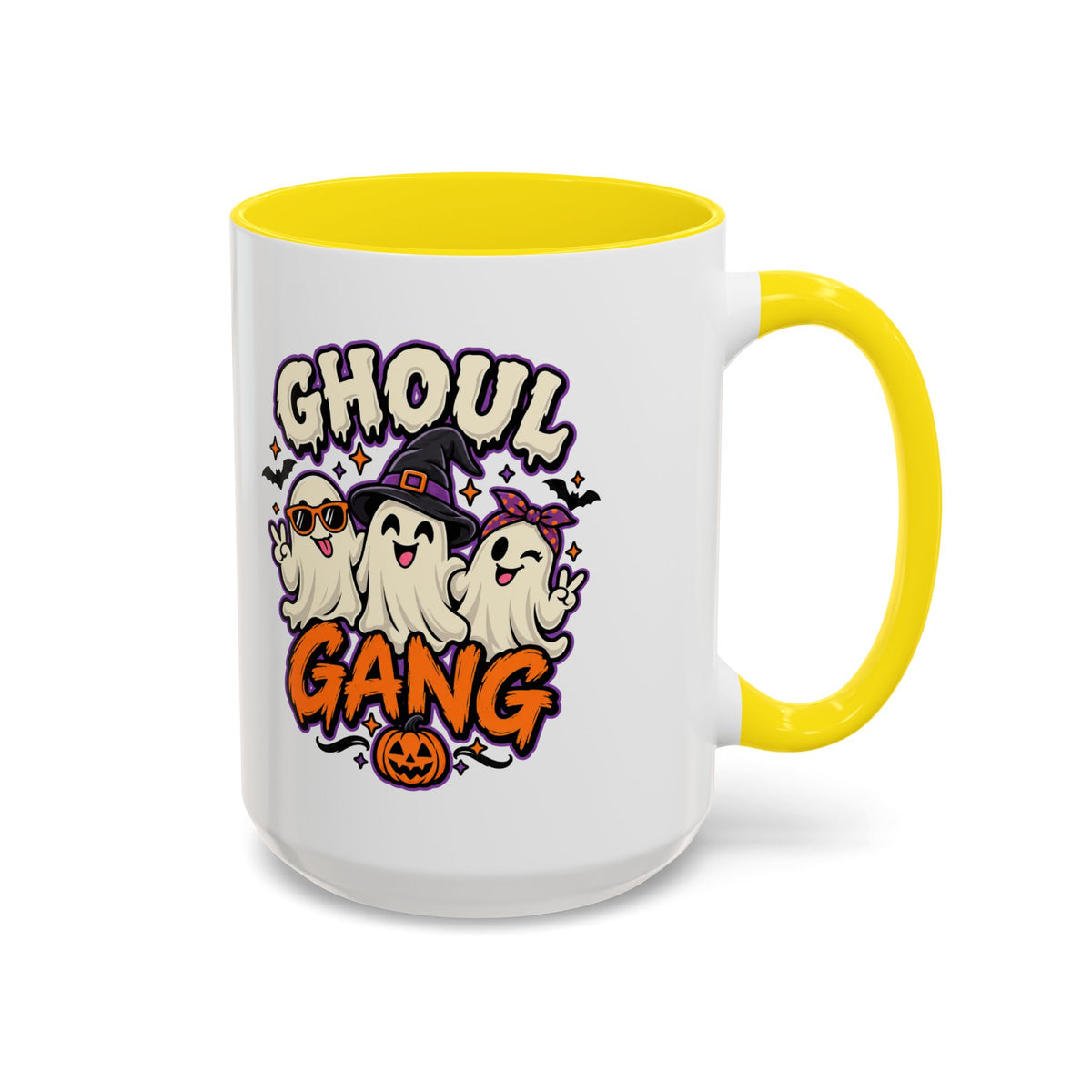 Ghoul Gang Coffee Mug — Cute Halloween Ghosts Accent Mug (11/15oz)
